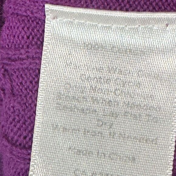 Talbots Women’s 1X Purple Cable Knit Button Cardigan Sweater Preppy Classic Cozy - Picture 7 of 7